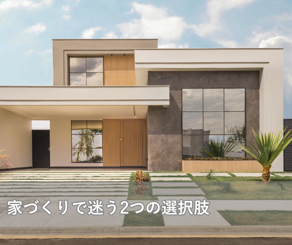 家づくりで迷う2つの選択肢/ハウスメーカーと工務店の違いとは？ アイキャッチ画像